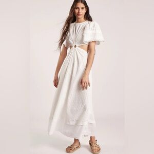 MAIA BERGMAN Caro Dress in Salt White